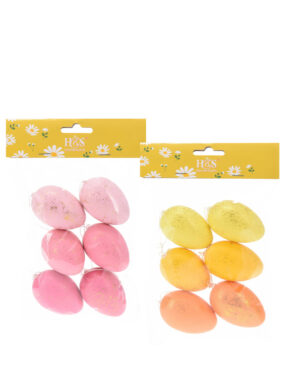 Påskägg 6-pack (med hänge)