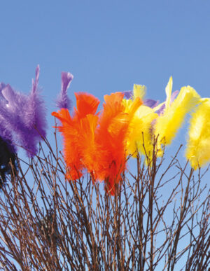 Påskris med certifierade fjädrar