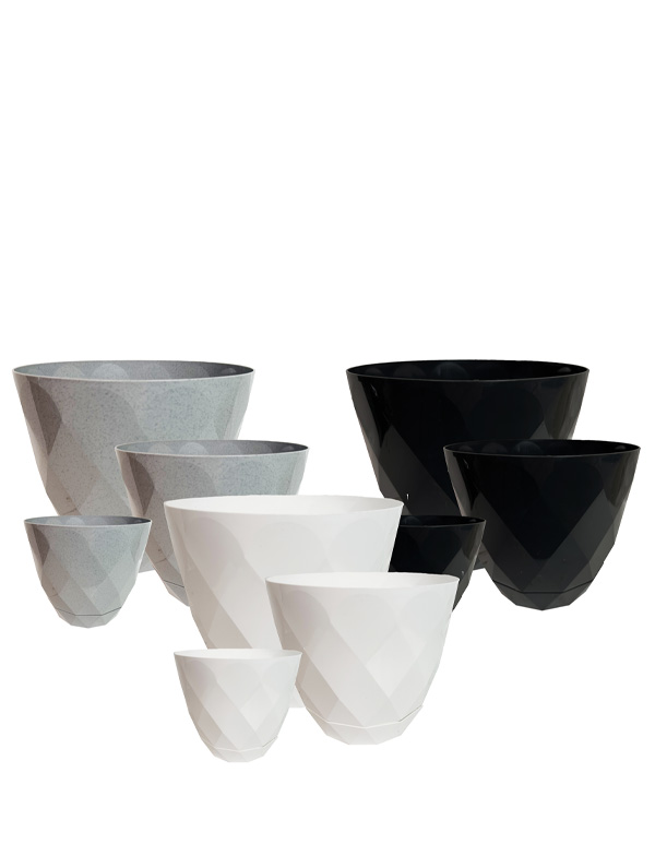 Självbevattningskruka i plast Ø 14 cm