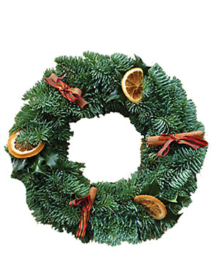 Ädelgranskrans dekorerad